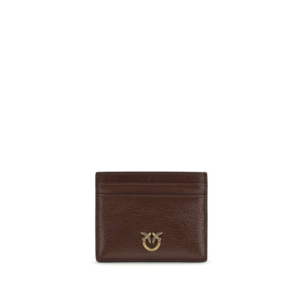 PINKO Bordeaux Calf Leather Bos Taurus Wallet - ClickThatClicks 