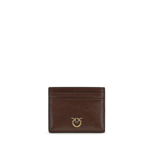 PINKO Bordeaux Calf Leather Bos Taurus Wallet - ClickThatClicks 