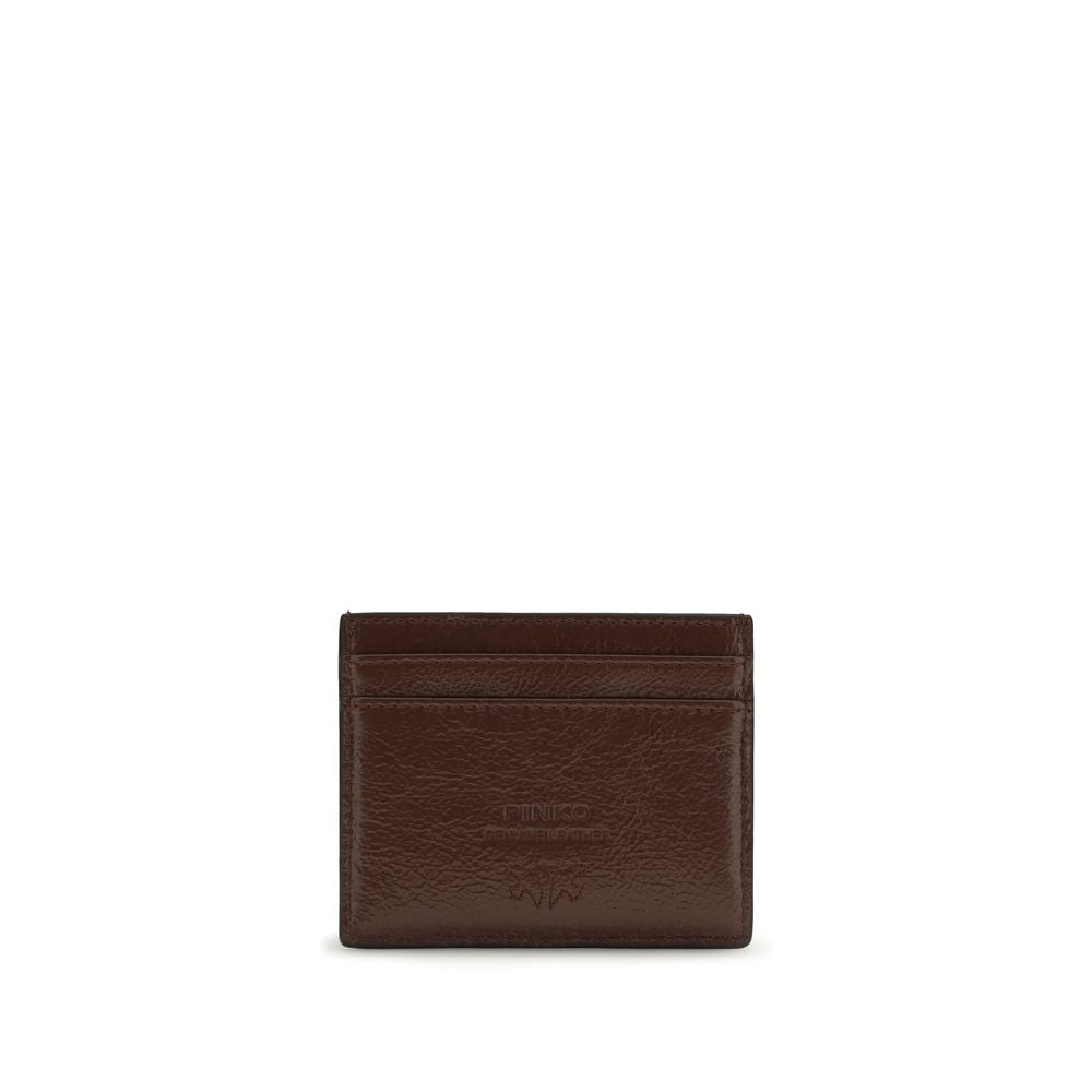 PINKO Bordeaux Calf Leather Bos Taurus Wallet - ClickThatClicks 
