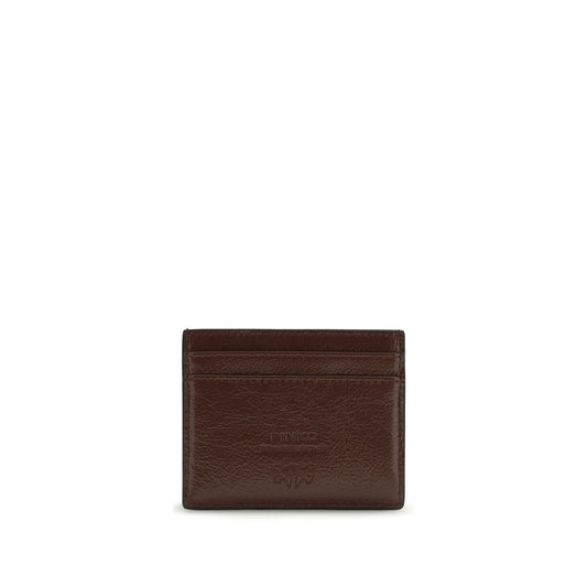 PINKO Bordeaux Calf Leather Bos Taurus Wallet - ClickThatClicks 