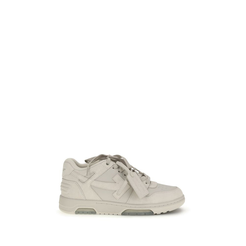 Off-White Beige Calf Leather Bos Taurus Low Top Sneakers - ClickThatClicks 