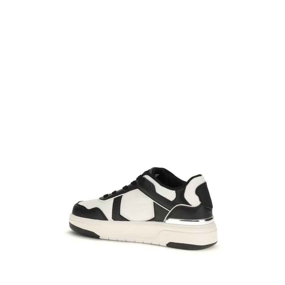 Philipp Plein Black Calf Leather Bos Taurus Athletic Sneakers - ClickThatClicks 