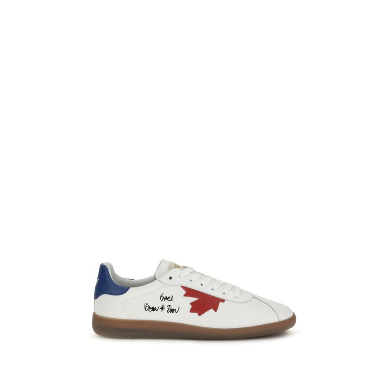 Dsquared² White Calf Leather Bos Taurus Chunky Sneakers