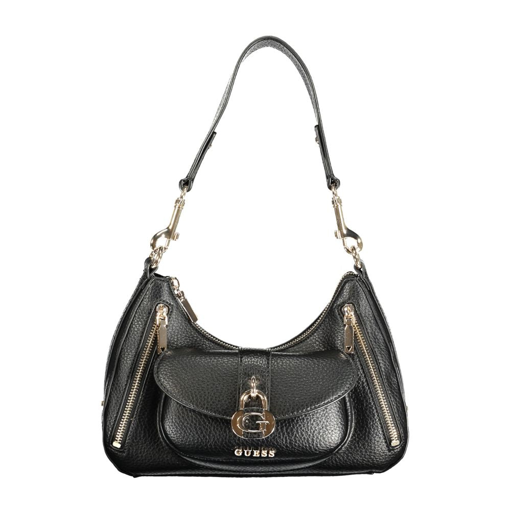 Guess Jeans Black Polyurethane Women Handbag - ClickThatClicks 