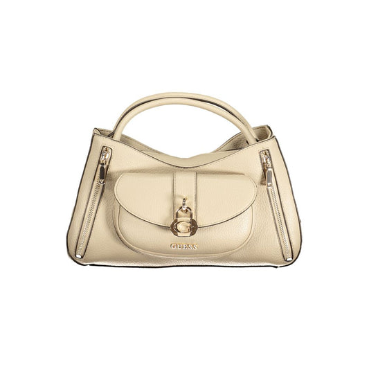 Guess Jeans Beige Polyurethane Women Handbag - ClickThatClicks 