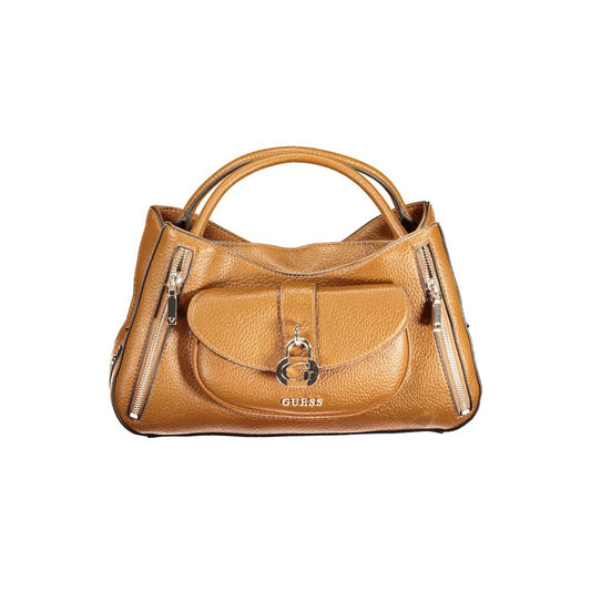 Guess Jeans Marrone Polyurethane Women Handbag - ClickThatClicks 