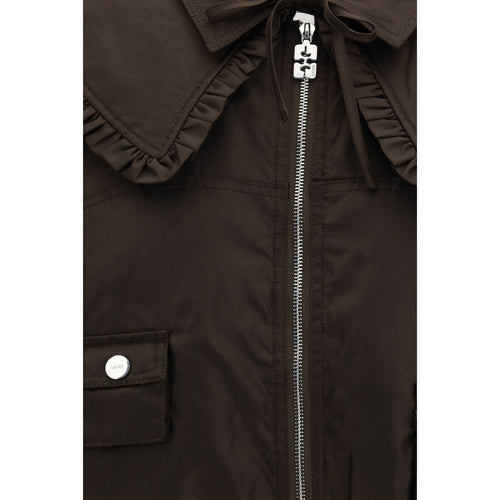 Ganni Bicolor Polyamide Bomber - ClickThatClicks 