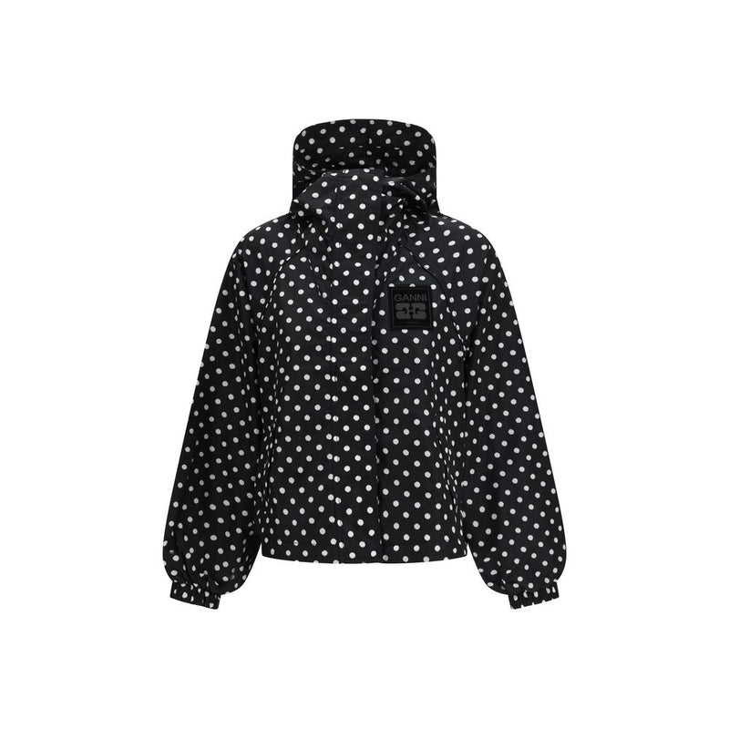 Ganni Black Recycled Polyamide Shell Jacket - ClickThatClicks 