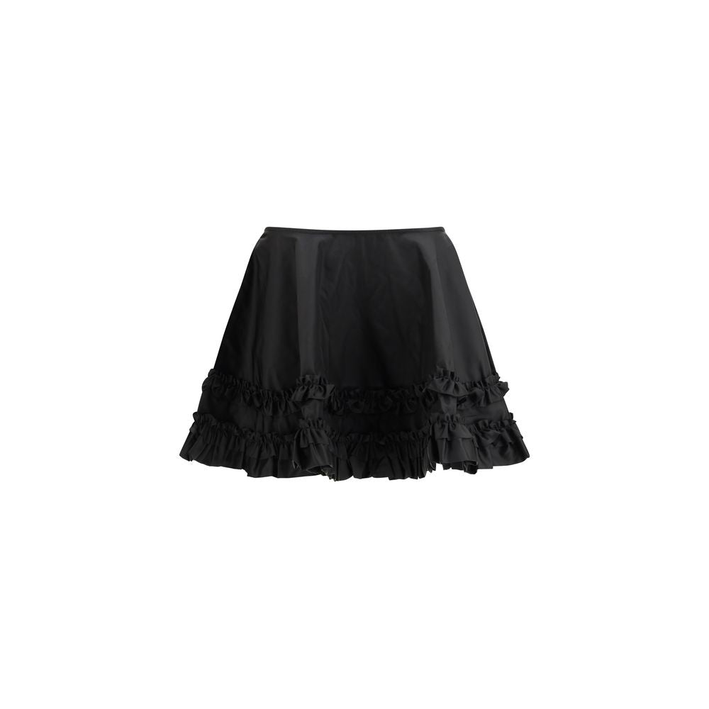 Ganni Black Recycled Polyamide Mini Skirt - ClickThatClicks 