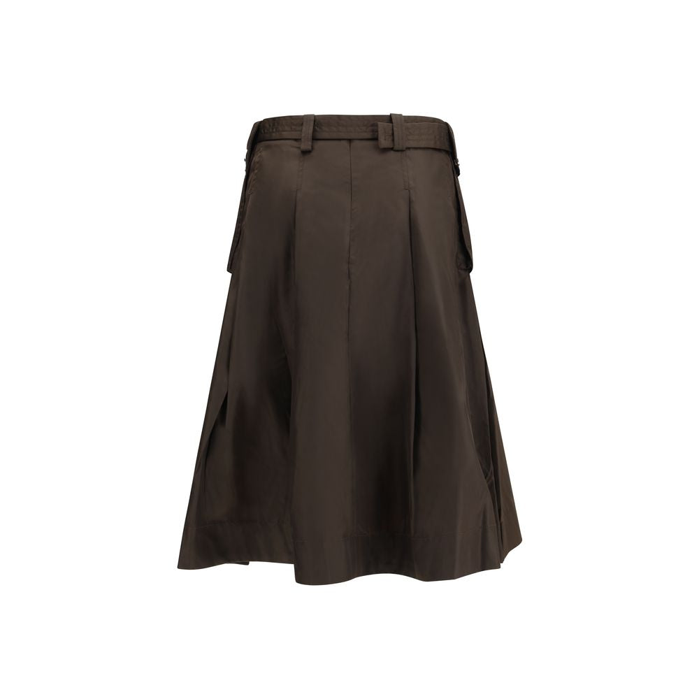 Ganni Brown Recycled Polyamide Long Skirt - ClickThatClicks 