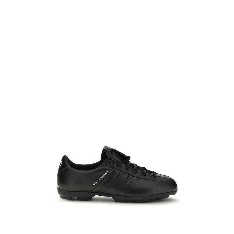 Y-3 Black Calf Leather Bos Taurus Athletic Sneakers - ClickThatClicks 
