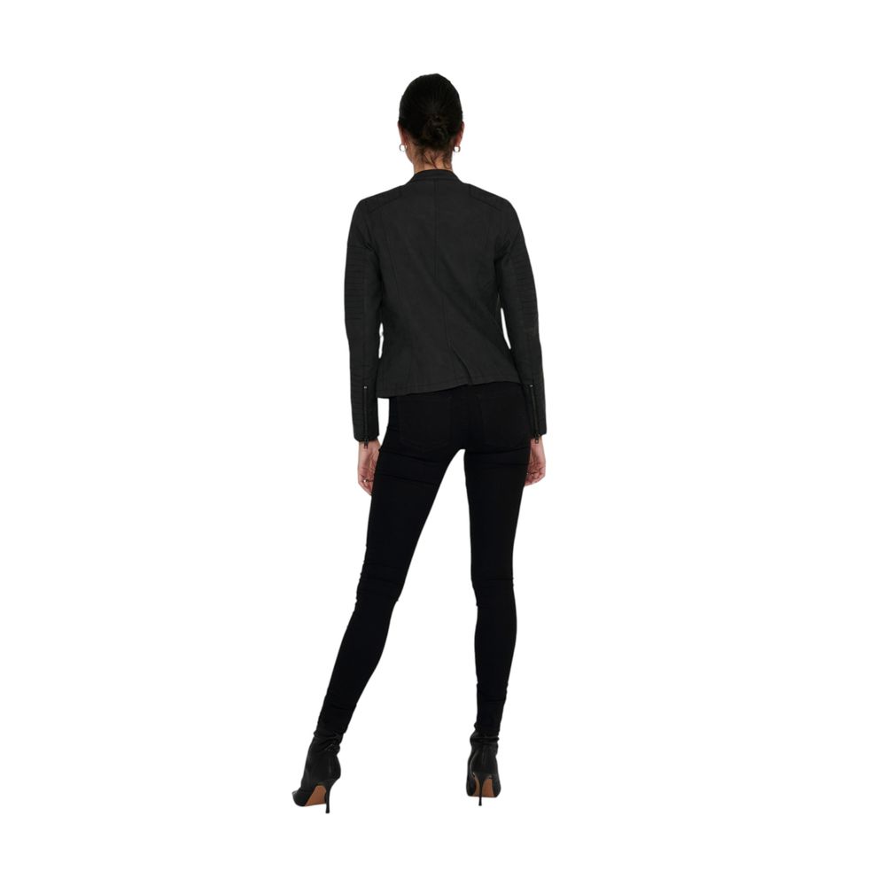 Only Black Polyethylene Biker Jacket - ClickThatClicks 