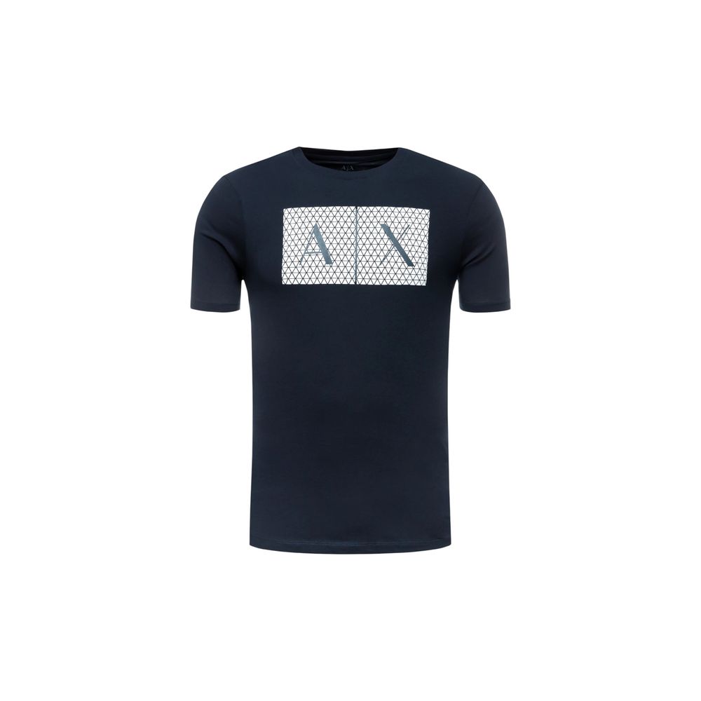 Armani Exchange Blue Cotton T-Shirt - ClickThatClicks 
