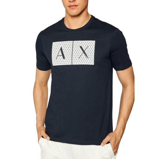 Armani Exchange Blue Cotton T-Shirt - ClickThatClicks 