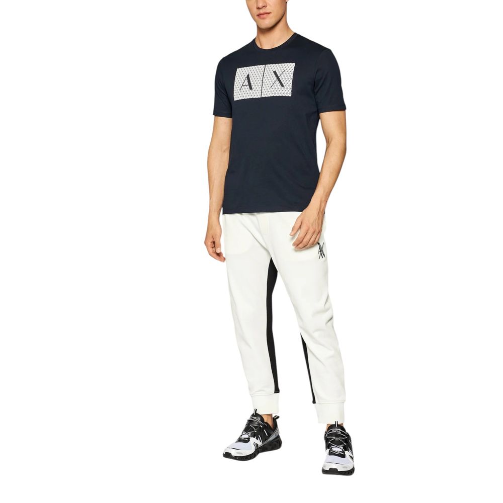 Armani Exchange Blue Cotton T-Shirt - ClickThatClicks 