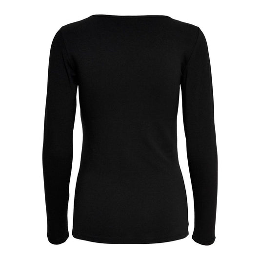 Only Black Cotton Long Sleeve T-Shirt - ClickThatClicks 