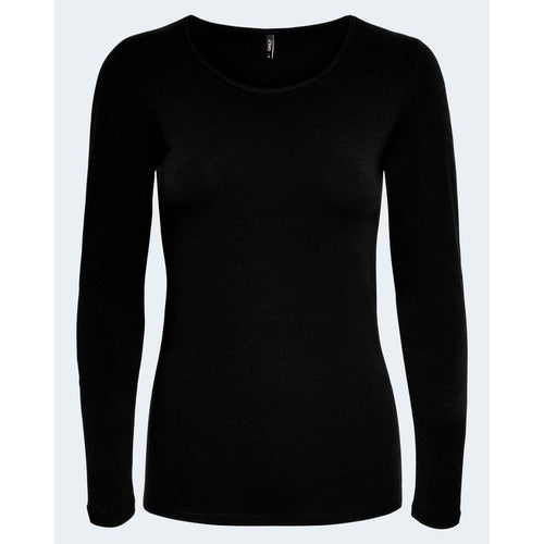 Only Black Cotton Long Sleeve T-Shirt - ClickThatClicks 