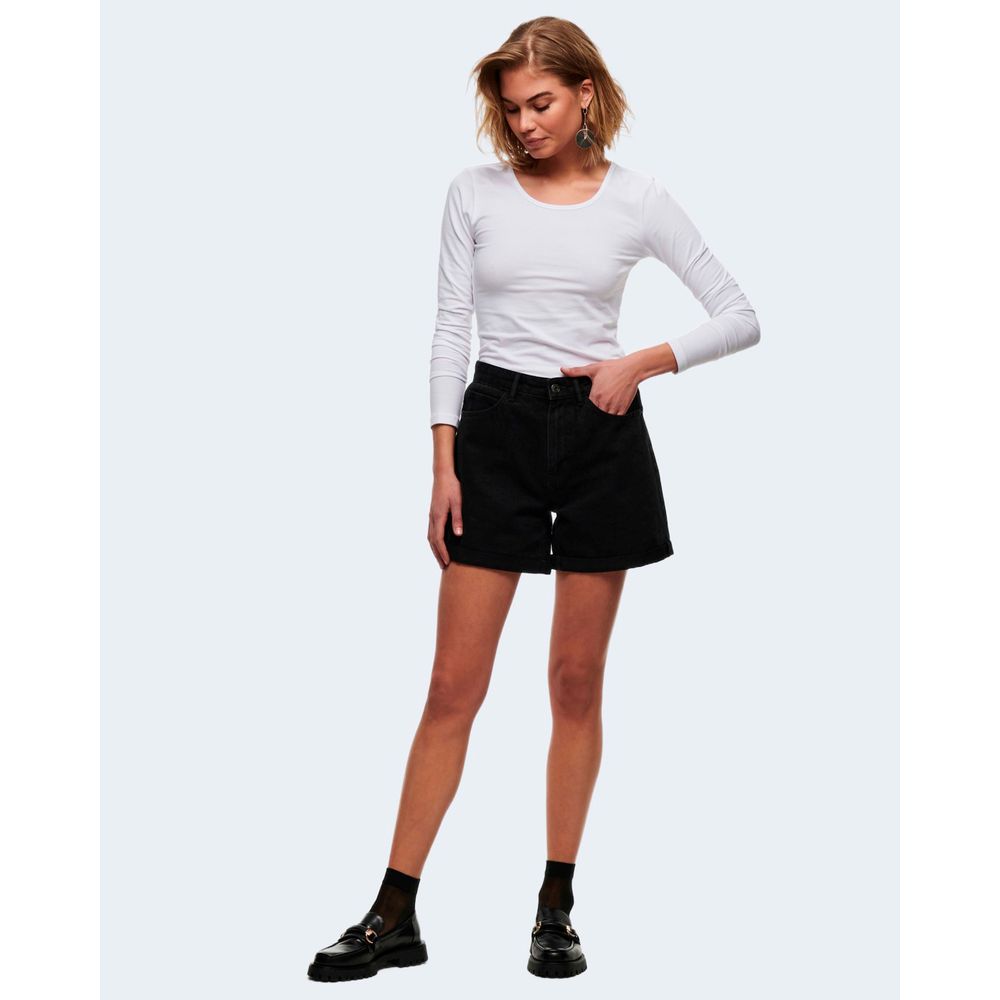 Only White Cotton Long Sleeve T-Shirt - ClickThatClicks 