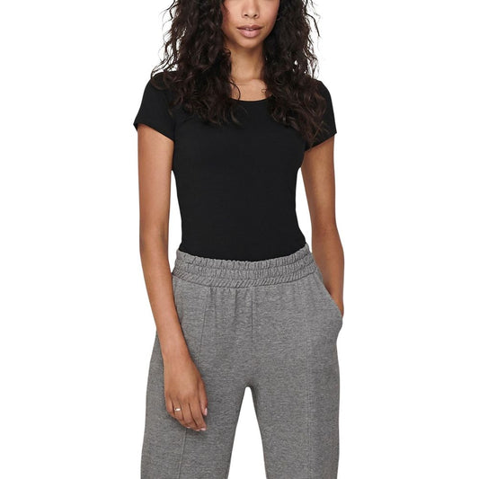 Only Black Cotton T-Shirt - ClickThatClicks 