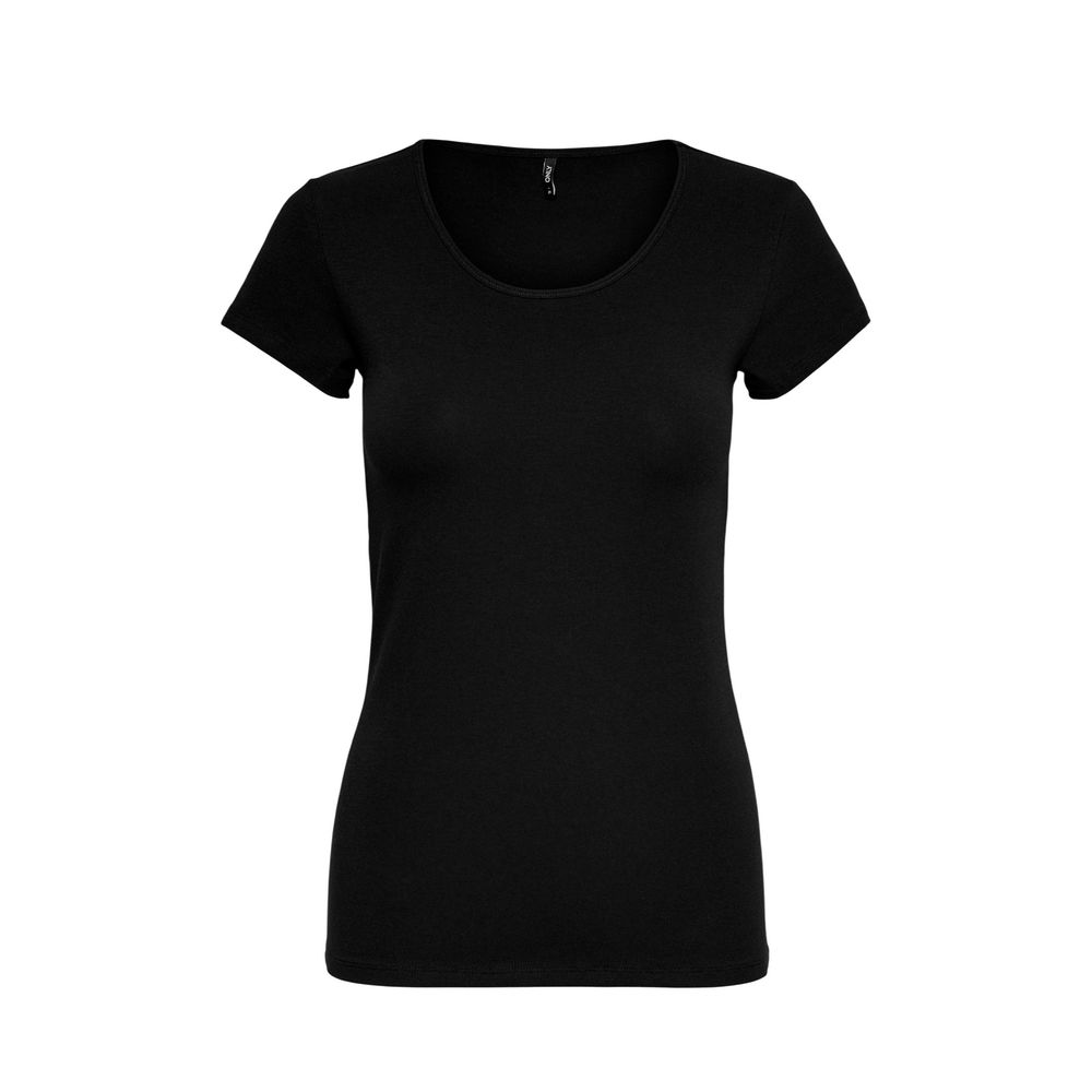 Only Black Cotton T-Shirt - ClickThatClicks 