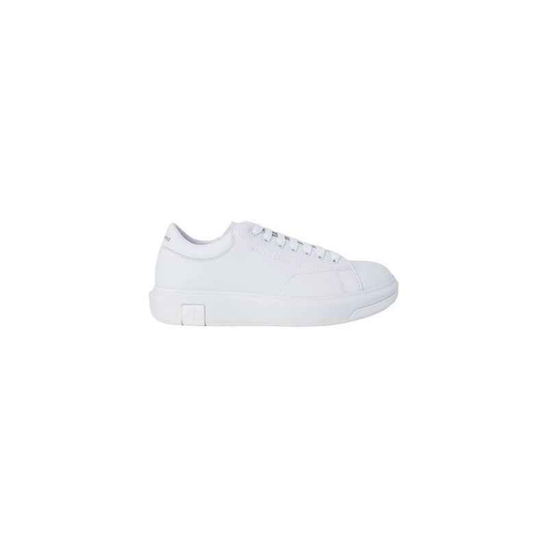 Armani Exchange White Leather Low Top Sneakers - ClickThatClicks 