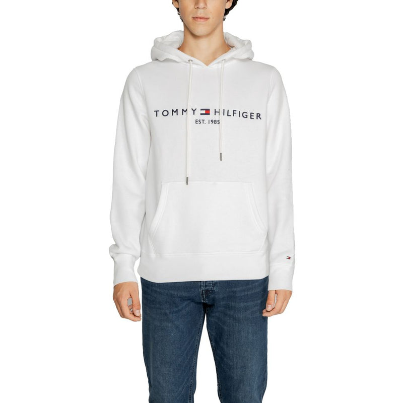 Tommy Hilfiger White Cotton Hoodie - ClickThatClicks 
