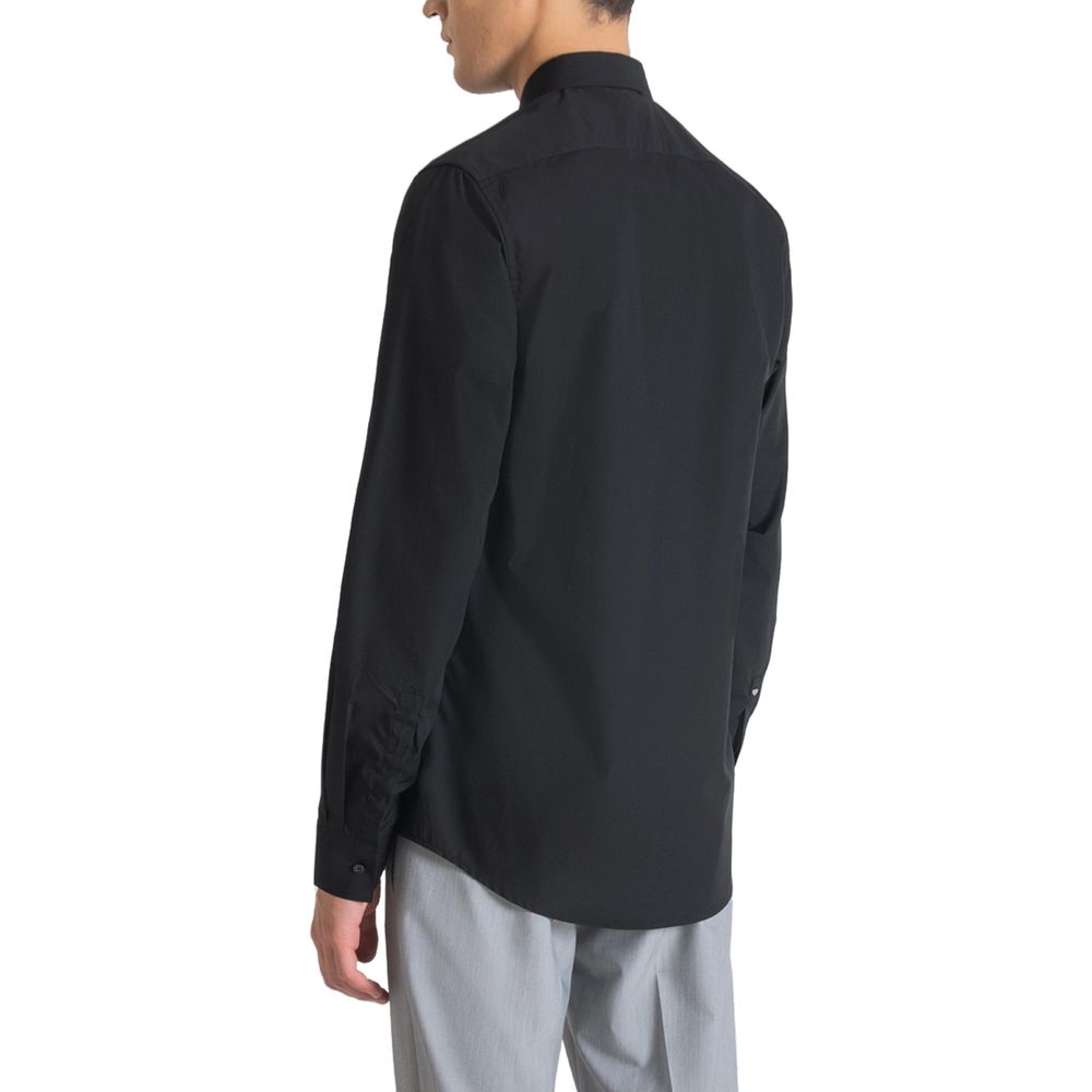 Antony Morato Black Cotton Dress Shirt - ClickThatClicks 