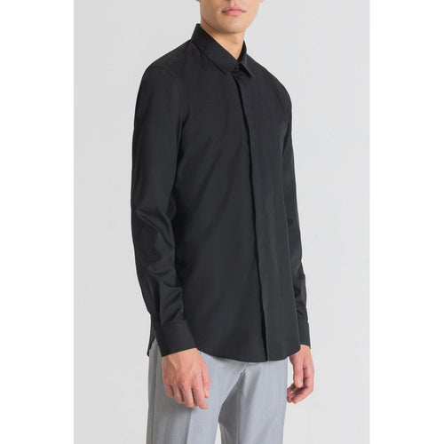 Antony Morato Black Cotton Dress Shirt - ClickThatClicks 