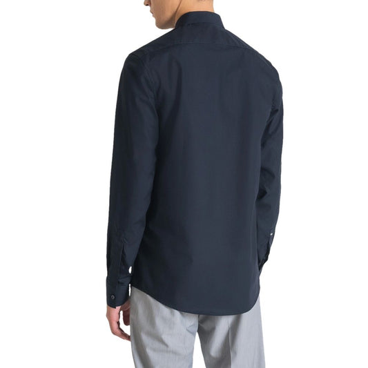 Antony Morato Blue Cotton Dress Shirt - ClickThatClicks 
