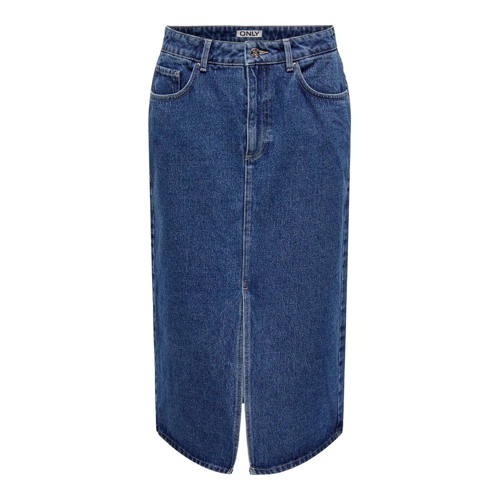 Only Blue Cotton Long Skirt - ClickThatClicks 