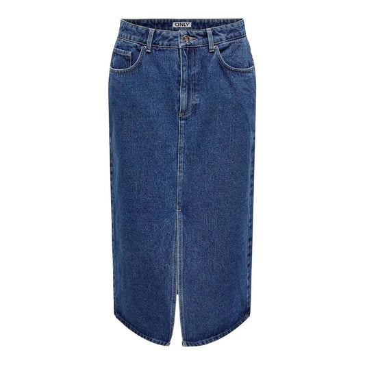 Only Blue Cotton Long Skirt - ClickThatClicks 