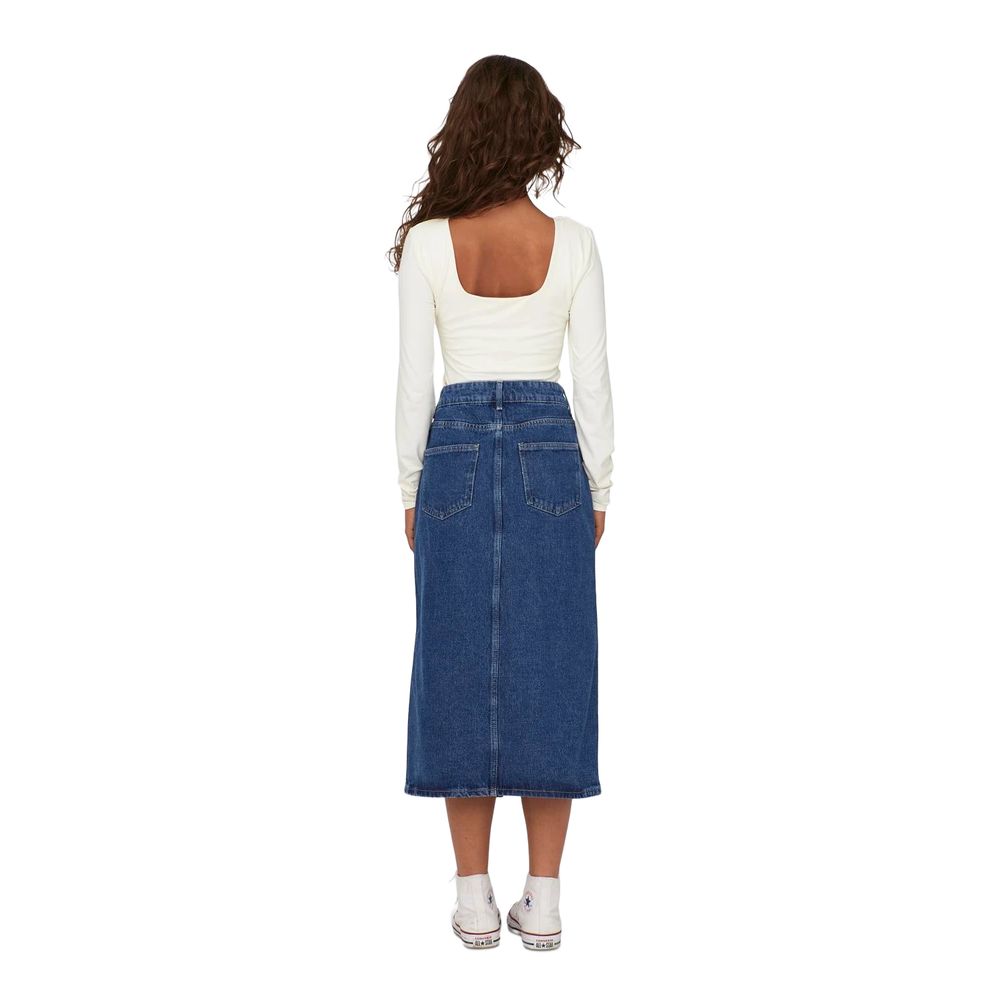 Only Blue Cotton Long Skirt - ClickThatClicks 