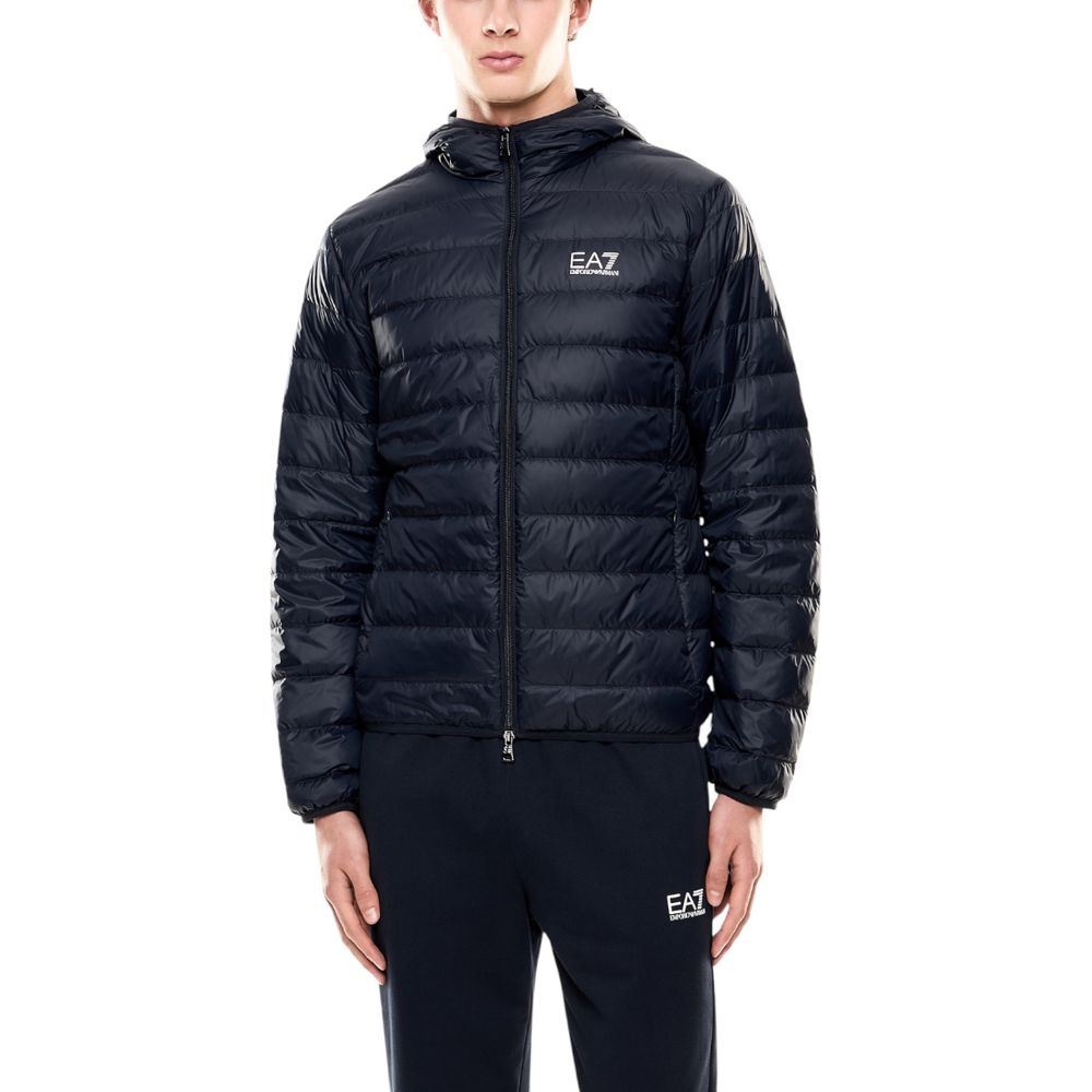 EA7 Emporio Armani Blue Polyamide Shell Jacket - ClickThatClicks 