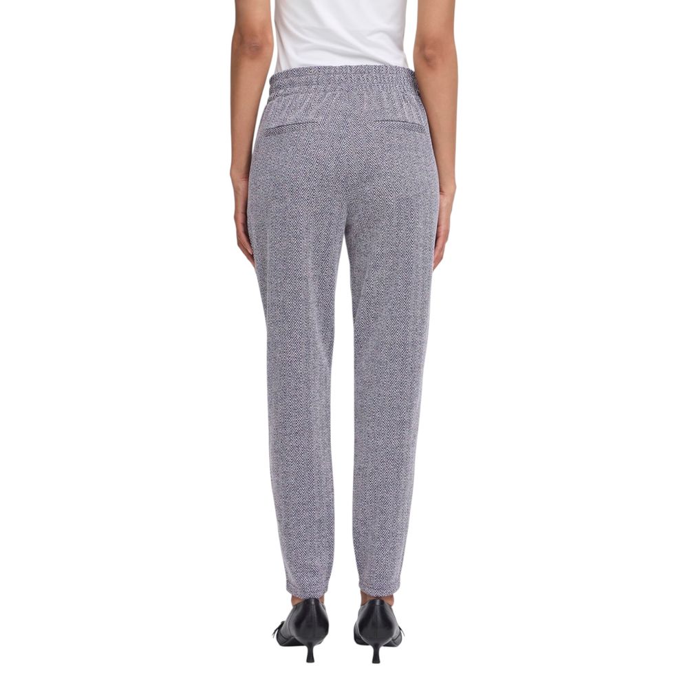 ICHI Blue Polyester Skinny Pants - ClickThatClicks 