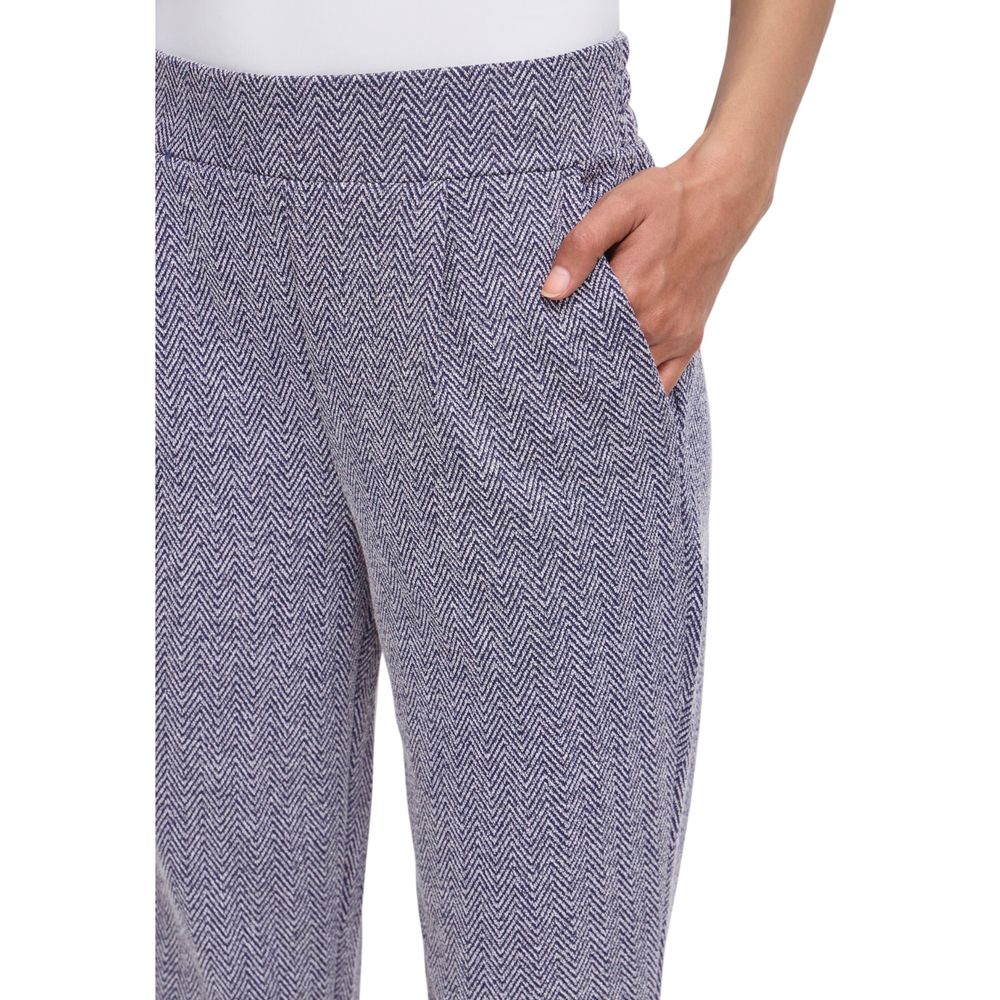 ICHI Blue Polyester Skinny Pants - ClickThatClicks 