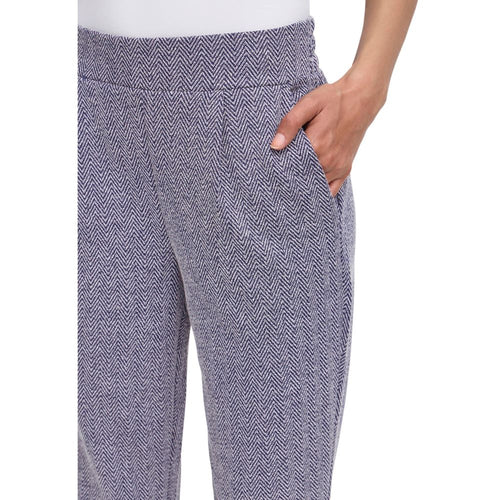 ICHI Blue Polyester Skinny Pants - ClickThatClicks 