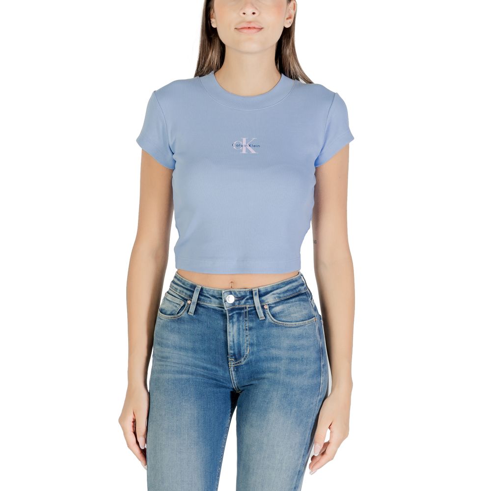 Calvin Klein Jeans Blue Cotton T-Shirt - ClickThatClicks 
