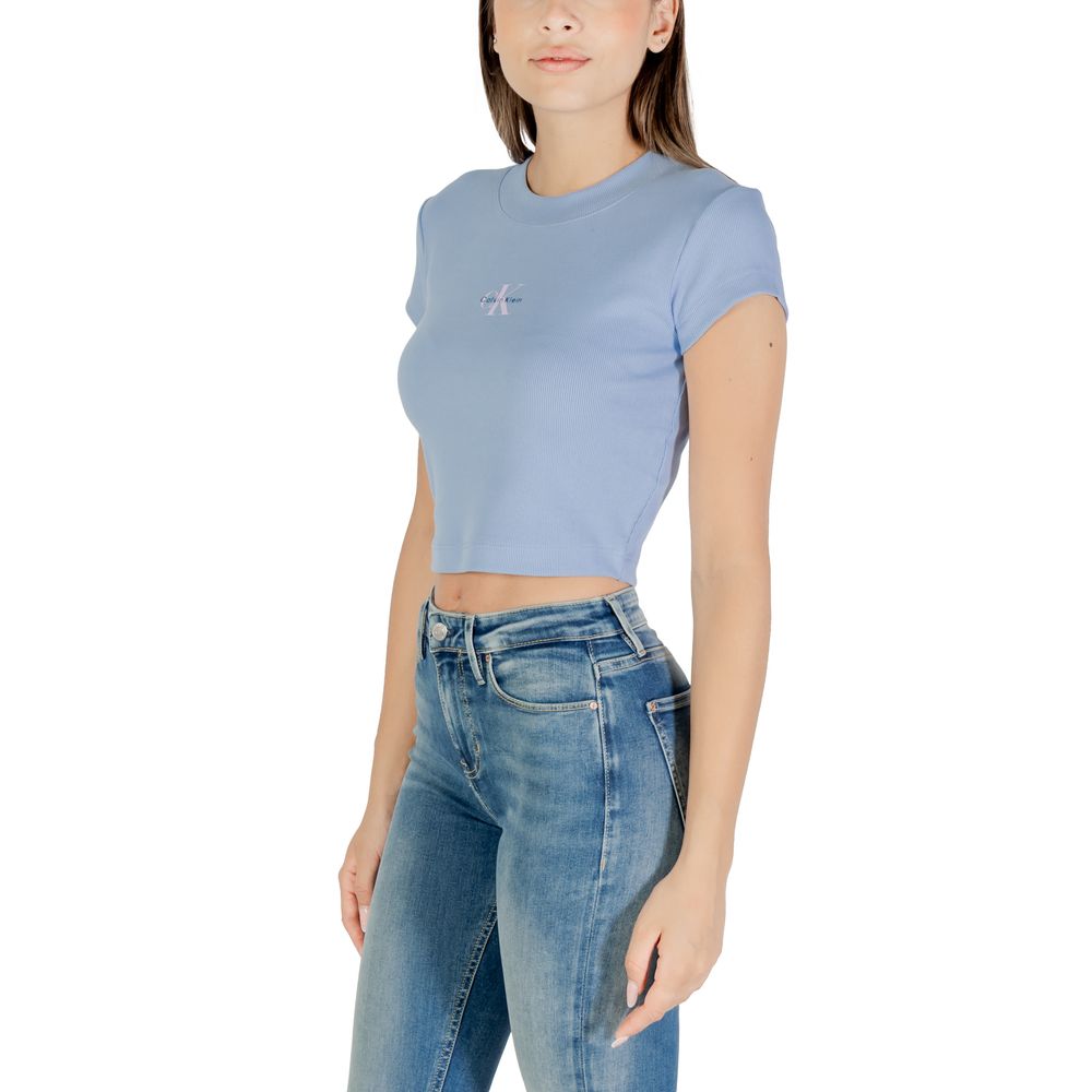 Calvin Klein Jeans Blue Cotton T-Shirt - ClickThatClicks 