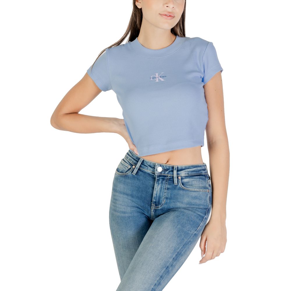 Calvin Klein Jeans Blue Cotton T-Shirt - ClickThatClicks 