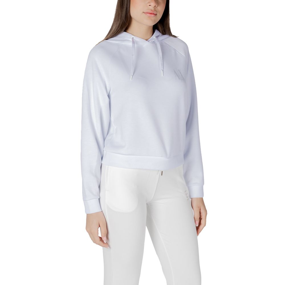 Armani Exchange White Viscose Hoodie - ClickThatClicks 
