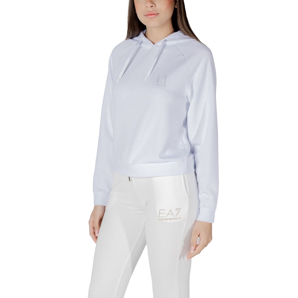Armani Exchange White Viscose Hoodie - ClickThatClicks 