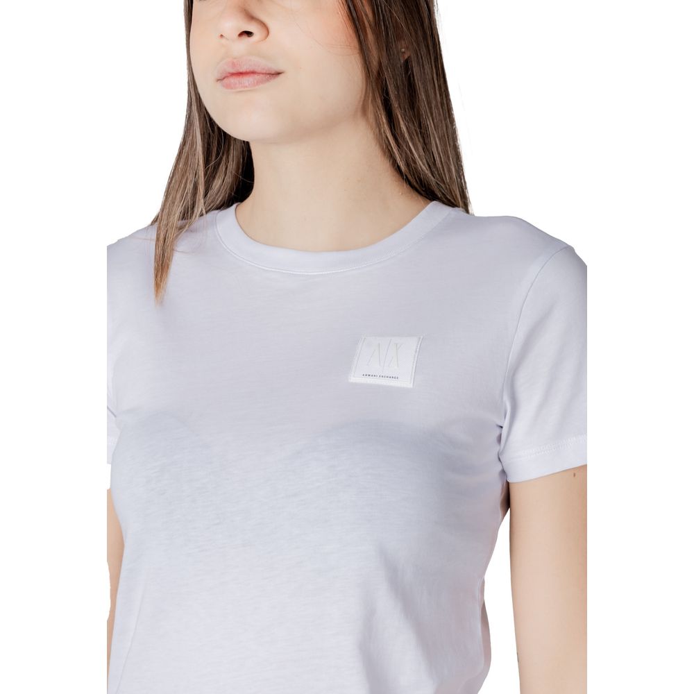 Armani Exchange White Cotton T-Shirt - ClickThatClicks 