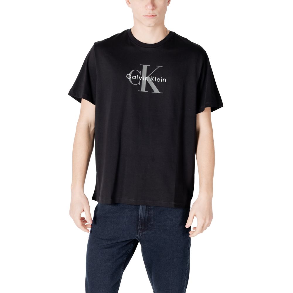 Calvin Klein Jeans Black Cotton T-Shirt - ClickThatClicks 