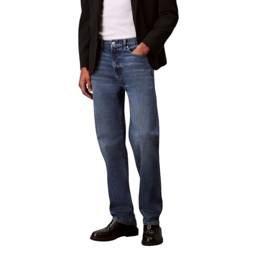 Calvin Klein Jeans Blue Cotton Relaxed Fit Jeans - ClickThatClicks 
