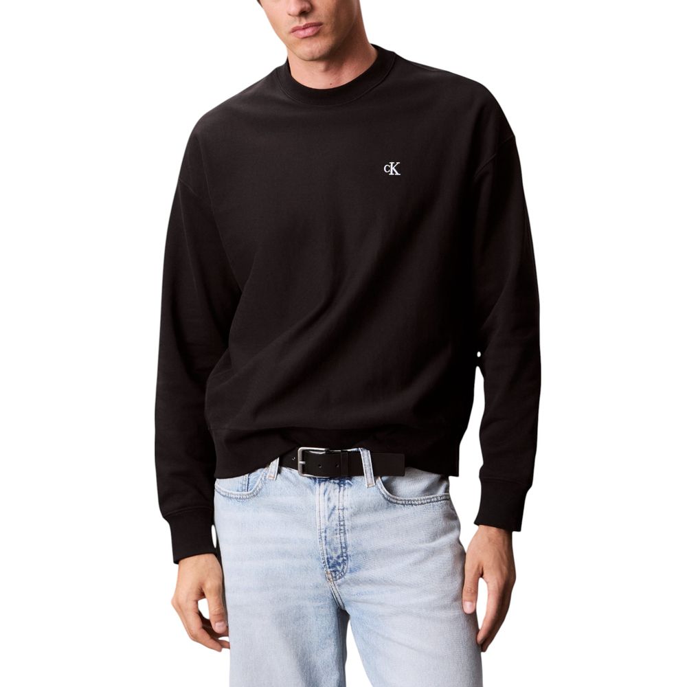 Calvin Klein Jeans Black Cotton Sweatshirt - ClickThatClicks 