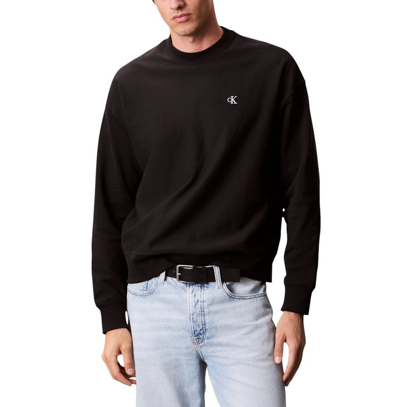 Calvin Klein Jeans Black Cotton Sweatshirt - ClickThatClicks 
