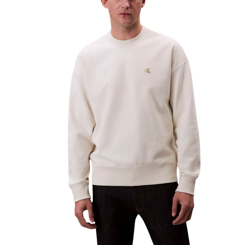 Calvin Klein Jeans White Cotton Sweatshirt - ClickThatClicks 