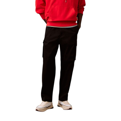 Calvin Klein Jeans Black Cotton Cargo Pants - ClickThatClicks 