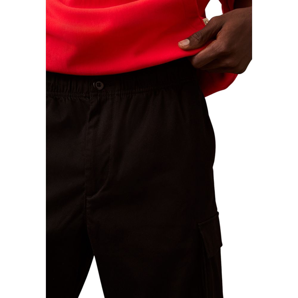 Calvin Klein Jeans Black Cotton Cargo Pants - ClickThatClicks 