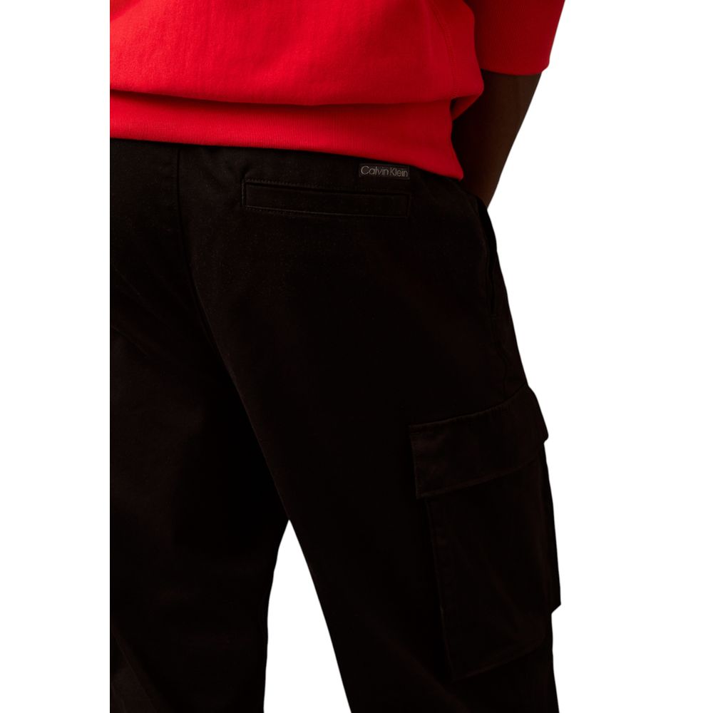 Calvin Klein Jeans Black Cotton Cargo Pants - ClickThatClicks 